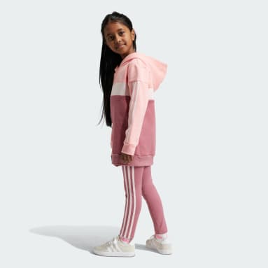 Tiberio 3-Stripes Colorblock Fleece Legging Set Kids