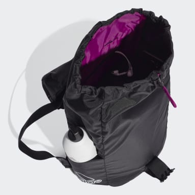 Women Yoga Black Canvas Sport Backpack