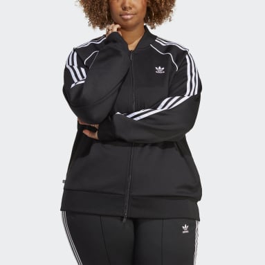 Ženy Originals čierna Tepláková bunda Adicolor Classics SST (plus size)