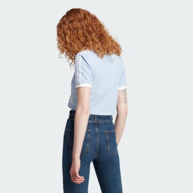 Women Originals Blue Crop Polo Shirt