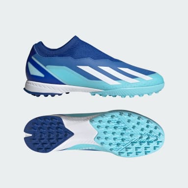 Soccer Blue X Crazyfast.3 Laceless Turf Soccer Shoes