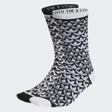 originals Black Monogram Thin Crew Socks 2 Pairs