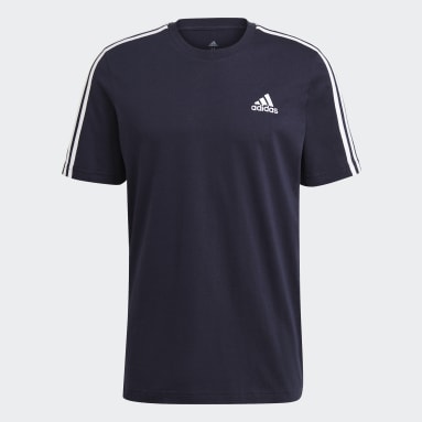 Männer Sportswear Essentials 3-Streifen T-Shirt Blau