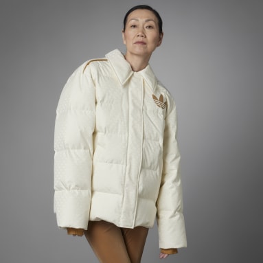 Women Originals White Adicolor 70s Monogram Puffer Jacket