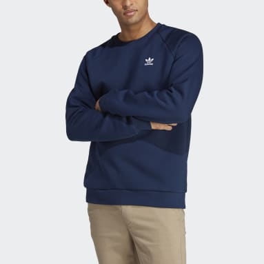 Mænd Originals Blå Trefoil Essentials Crewneck sweatshirt