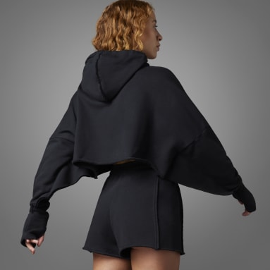 Ženy Sportswear čierna Mikina s kapucňou Collective Power Cropped