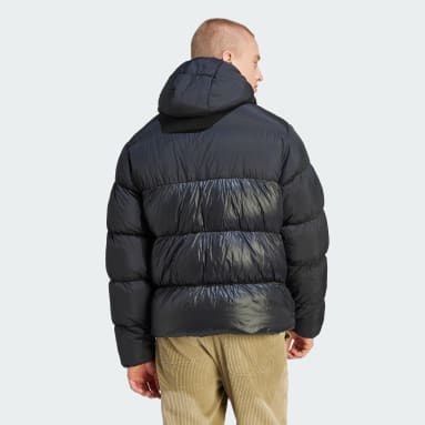 Adicolor Down Regen Hooded Puffer Jakke Svart