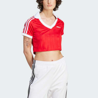 Women Originals Red Soccer Crop Top