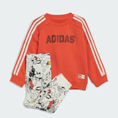 Infant & Toddler Sportswear Red adidas x Disney Mickey Mouse Crewneck and Jogger Set