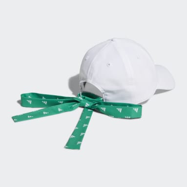 Women Golf White Ribbon Cap
