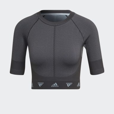 Camiseta AEROKNIT Training Gris Mujer Gimnasio Y Entrenamiento