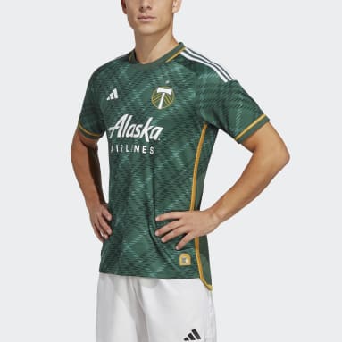 Portland Timbers 2021 adidas Home Kit. TikTok is Sleeve Sponsor