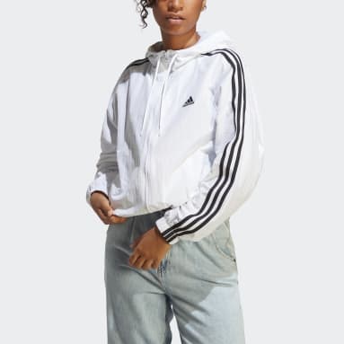 Women sportswear White 에센셜 3S 우븐 윈드브레이커