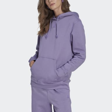 Women's Originals Purple Adicolor Essentials Fleece Hoodie