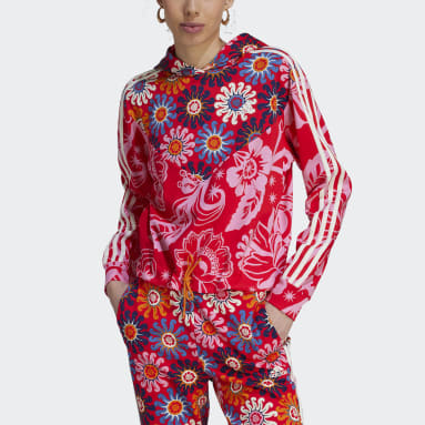 Polera con Capucha adidas x FARM Rio Rojo Mujer essentials
