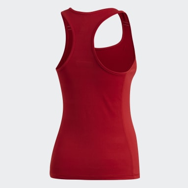 Women Football Red Team 19 Compression Tank Top