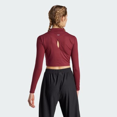 Yoga Studio Long Sleeve T-skjorte Burgendur