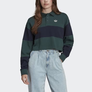 Women Originals Green adidas Originals Class of 72 Crop Crew Sweatshirt