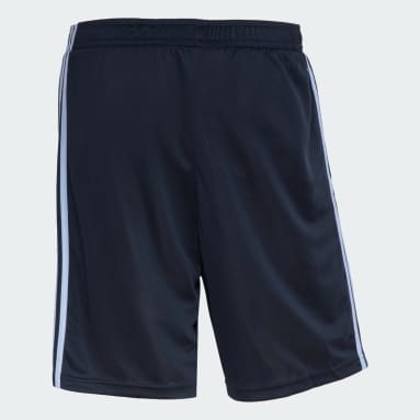 Shorts Tejidos adidas 3 Franjas AEROREADY Azul Hombre Training