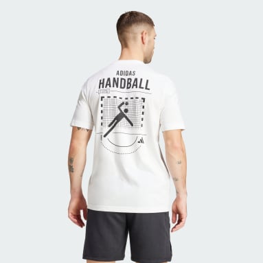 Heren Handbal wit Handball Category Graphic T-shirt