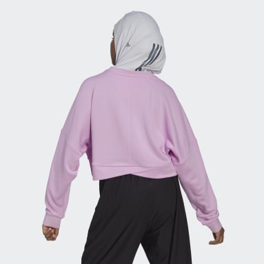 Frauen Yoga AEROREADY Studio Loose Sweatshirt Lila