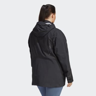Ženy TERREX čierna Bunda Terrex Xploric RAIN.RDY Hiking (plus size)