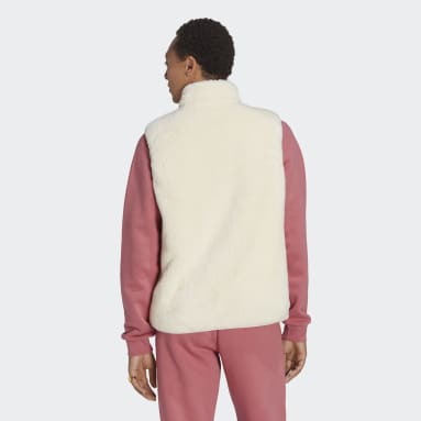 Men's Originals Beige Essentials+ Fluffy Fleece Reversible Vest