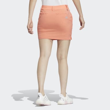 Women Golf Orange 4-웨이 스트레치 슬릿 스커트