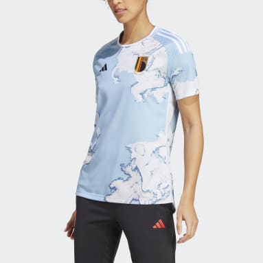 Women Football Blue 벨기에 23 어웨이 저지