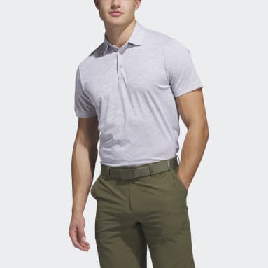 Männer Golf Textured Jacquard Golf Poloshirt Weiß