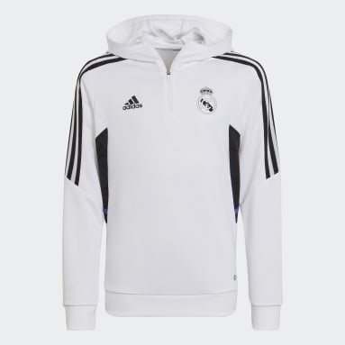 Real Madrid Condivo 22 Hooded Track Top Bialy