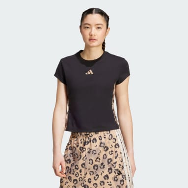 T-shirt με τις 3 ρίγες και animal print