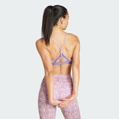 Top Deportivo Aeroreact Estampado Floral Violeta Mujer Training