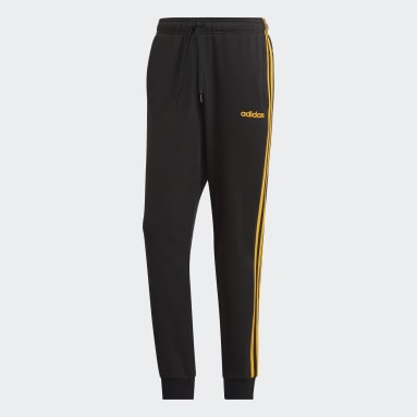 Spodnie Essentials 3-Stripes Tapered Cuffed Czerń