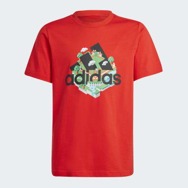 T-shirt graphique adidas x LEGO® rouge Adolescents 8-16 Years Sportswear