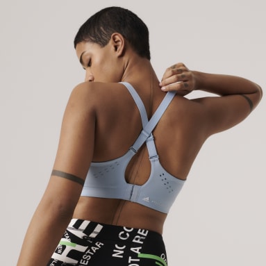 Women adidas_by_stella_mccartney Blue 스텔라 트루페이스 하이 서포트 스포츠 브라