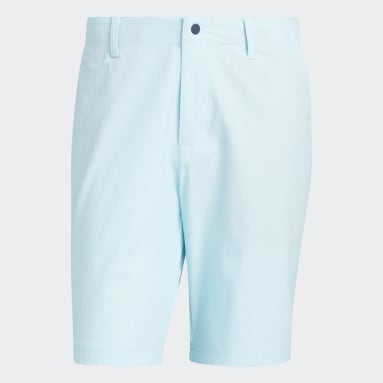 Men Golf Blue Textured 9-Inch Shorts