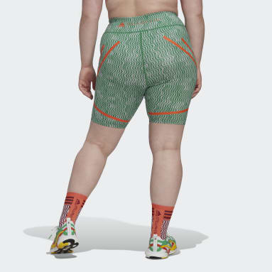 Frauen adidas by Stella McCartney adidas by Stella McCartney TruePurpose Printed kurze Leggings – Große Größen Grün