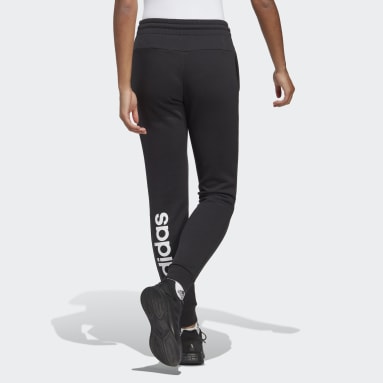 Ženy Sportswear čierna Tepláky Essentials Linear French Terry Cuffed