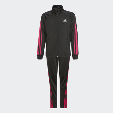Survêtement Team Polyester Regular 3-Stripes Noir Filles Sportswear