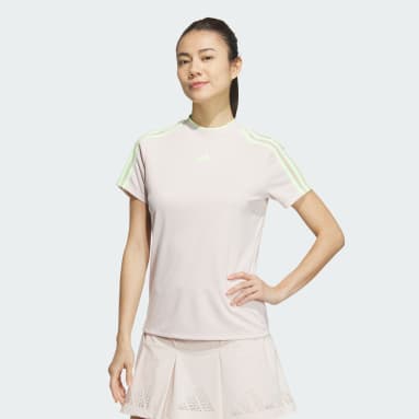 AEROREADY 3-Stripes Short Sleeve Mock Neck Shirt