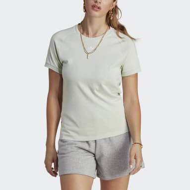 ผู้หญิง Originals สีเขียว เสื้อยืด Essentials+ Made with Hemp