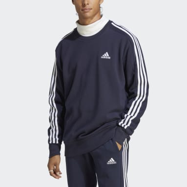 Männer Sportswear Essentials French Terry 3-Streifen Sweatshirt Blau