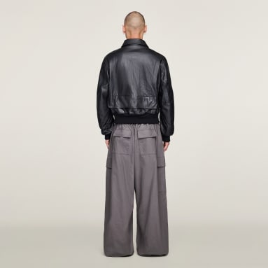 Y-3 LEATHER BOMBER JACKET