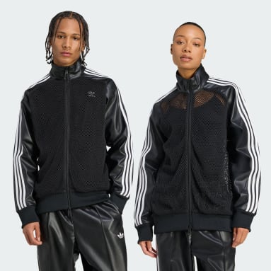 เสื้อแทรคหนังเทียมผ้าตาข่าย Adidas x Jeremy Scott Pride