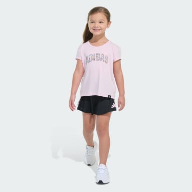 Two-Piece Pleated Tee and Flounce Skort Set