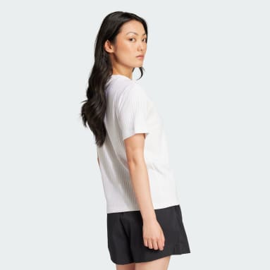 เสื้อยืดผ้าริบทรงกว้าง Essentials