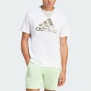 T-shirt graphique Camo Badge of Sport Blanc Hommes Sportswear