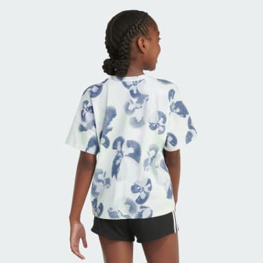 Youth Training Blue AOP LOOSE HTR BOX TEE