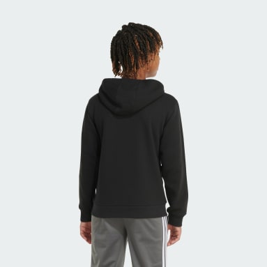 Youth Training Black ESS HOOD JKT CTN FLC
